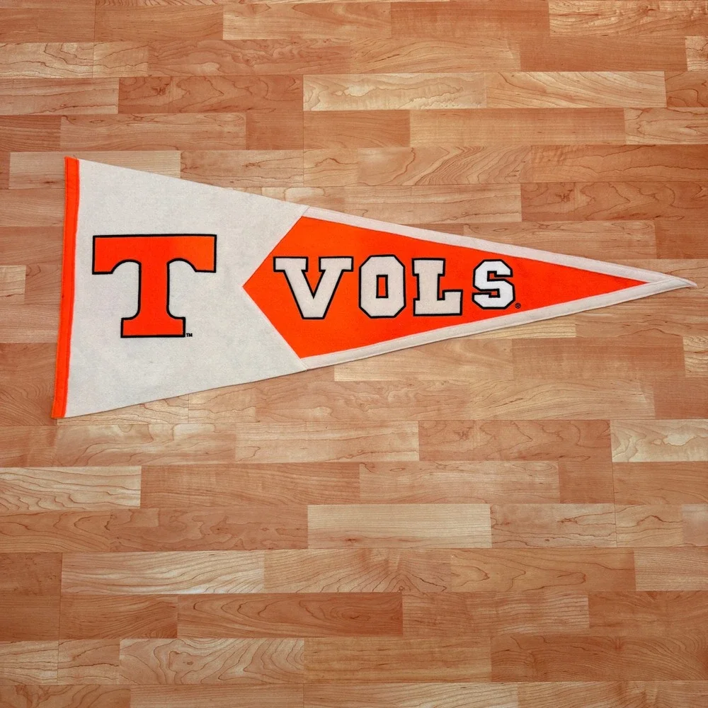 Tennessee Volunteers Vols Pennant Winning Streak Sports Wool Felt Orange White